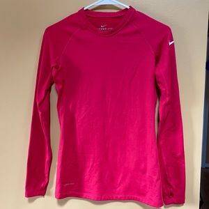 NIKE THERMA-FIT Fuchsia Running Top Size Small